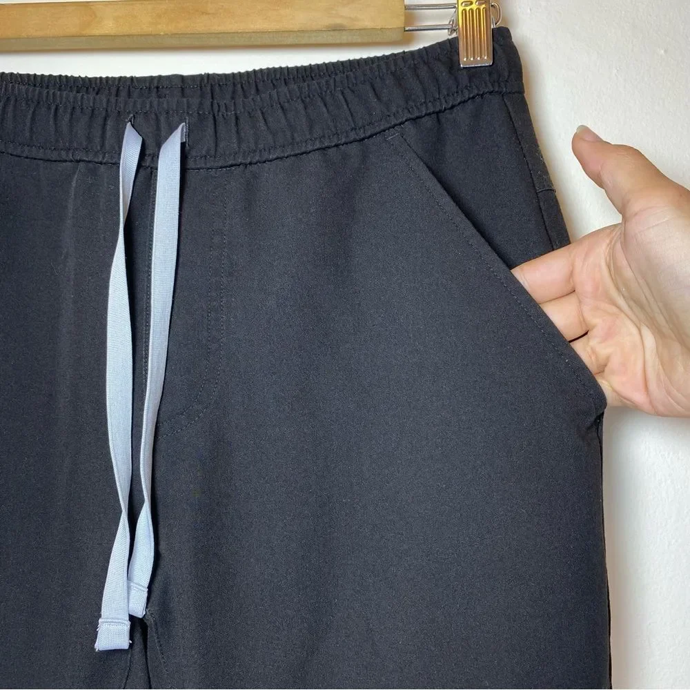 FIGS Men’s Tansen Jogger Drawstring Waist Scrub Pants Black Sz Small